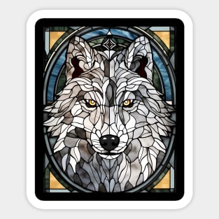 White wolf face Sticker